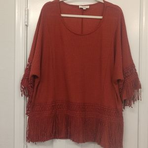 1xl red top- no tags never worn
